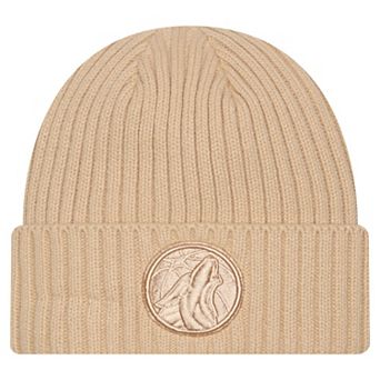 Men's New Era Tan Minnesota Timberwolves Color Pack Cuffed Knit Hat