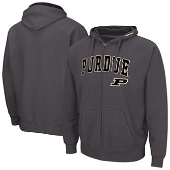 Men's Colosseum Charcoal Purdue Boilermakers Acadia Full-Zip Hoodie
