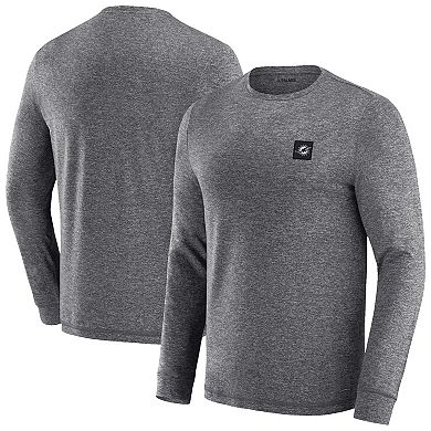 Men's J. Palmer Heather Black Miami Dolphins Four Down Long Sleeve T-Shirt