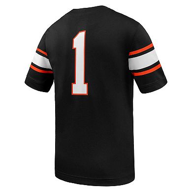 Men's Nike #1 Black Oklahoma State Cowboys Game Football Jersey