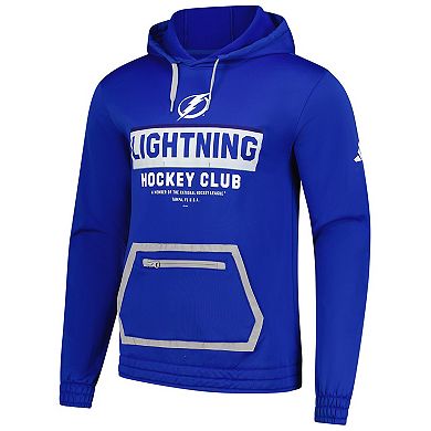Men's adidas Blue Tampa Bay Lightning Team Pullover Hoodie