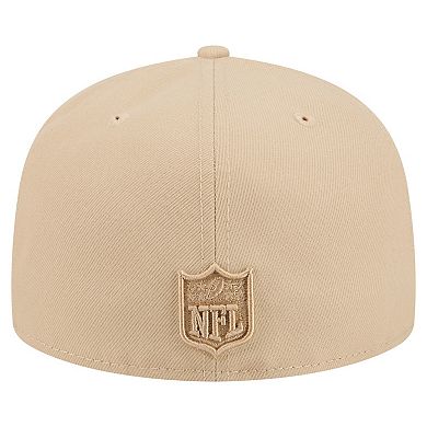 Men's New Era Light Beige Detroit Lions Color Pack A-Frame 59FIFTY Fitted Hat