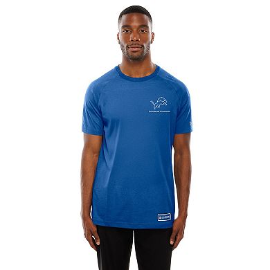 Men's New Era Blue Detroit Lions Functional Fandom Reflective T-Shirt
