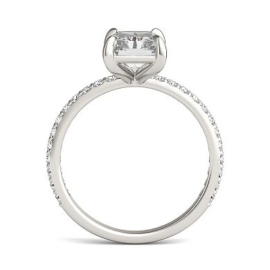 Charles & Colvard 10k White Gold 3 1/8 Carat T.W. Lab Created Moissanite Engagement Ring