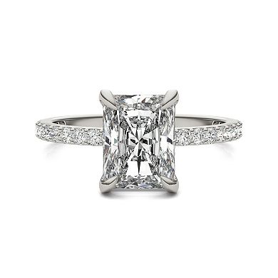 Charles & Colvard 10k White Gold 3 1/8 Carat T.W. Lab Created Moissanite Engagement Ring