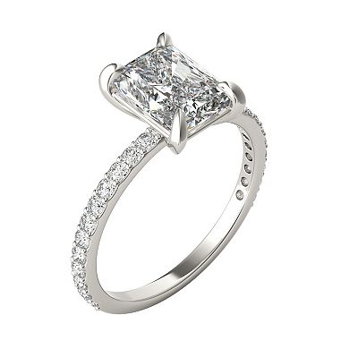 Charles & Colvard 10k White Gold 3 1/8 Carat T.W. Lab Created Moissanite Engagement Ring
