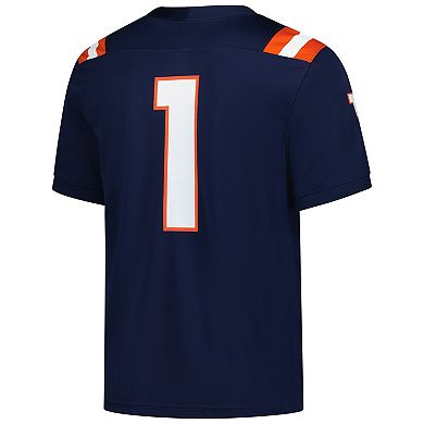 Men's Nike #1 Navy Illinois Fighting Illini Untouchable Replica Game Jersey