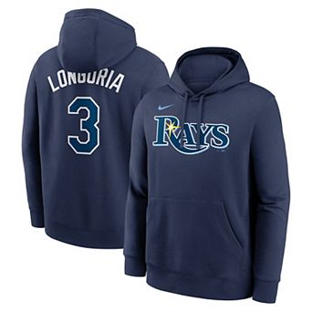 Men's Nike Evan Longoria Navy Tampa Bay Rays Player Name & Number Club Pullover Hoodie