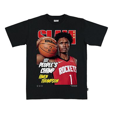 Unisex SLAM Amen Thompson Black Houston Rockets Cover T-Shirt