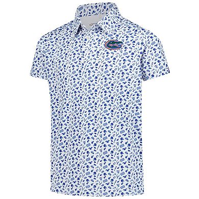 Youth Garb Royal Florida Gators Tom Allover Print Performance Polo