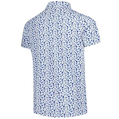 Youth Garb Royal Florida Gators Tom Allover Print Performance Polo
