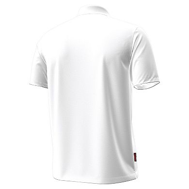 Men's Under Armour White Wisconsin Badgers Performance Drive Chest Stripe Polo