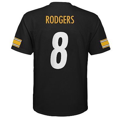 Youth Outerstuff Aaron Rodgers Black Pittsburgh Steelers Replica Player Jersey