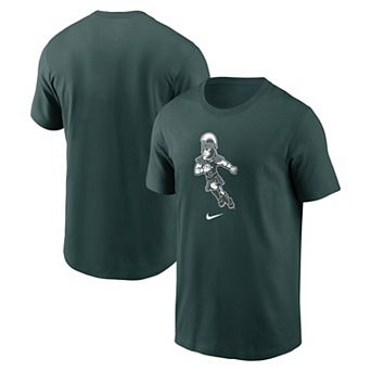 Men's Nike Green Michigan State Spartans Football Sparty Sport T-Shirt
