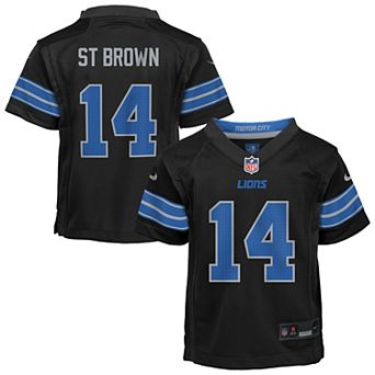 Preschool Nike Amon-Ra St. Brown Black Detroit Lions Alternate Player Game Jersey
