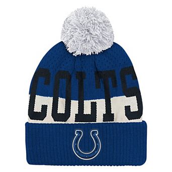 Youth Outerstuff Royal Indianapolis Colts Modern Fan Cuffed Knit Hat with Pom