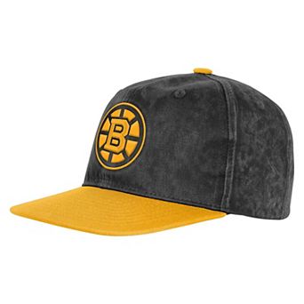 Youth Outerstuff Black/Gold Boston Bruins True Retro Deadstock Adjustable Hat