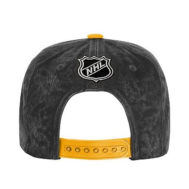 Youth Outerstuff Black/Gold Boston Bruins True Retro Deadstock Adjustable Hat