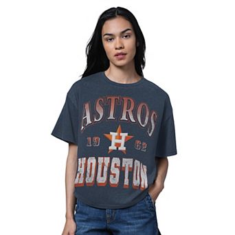 Women's Starter Heather Navy Houston Astros Oversized Hall of Fame T-Shirt