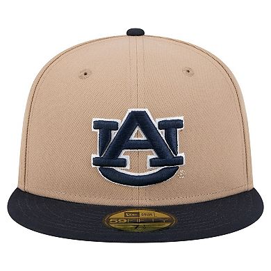 Men's New Era Khaki Auburn Tigers Two-Tone 59FIFTY Fitted Hat