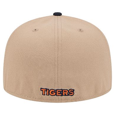 Men's New Era Khaki Auburn Tigers Two-Tone 59FIFTY Fitted Hat