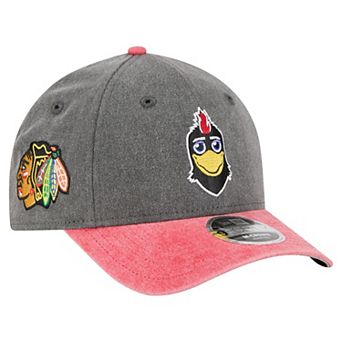 Men's New Era Black/Red Chicago Blackhawks Mascot 2-Tone 9FORTY Adjustable Hat