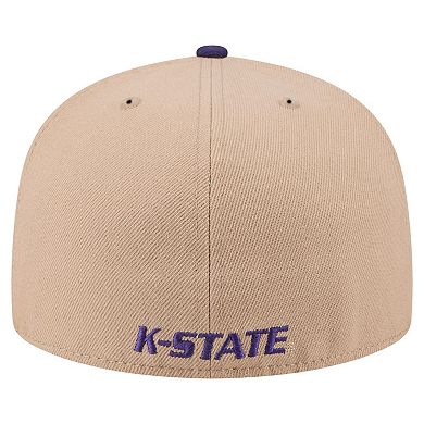 Men's New Era Khaki Kansas State Wildcats Two-Tone 59FIFTY Fitted Hat
