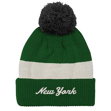 Youth Outerstuff Green New York Jets Modern Fan Cuffed Knit Hat with Pom