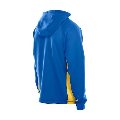 Men's New Era Royal Los Angeles Rams Combine Authentic Raglan Scuba Full-Zip Hoodie