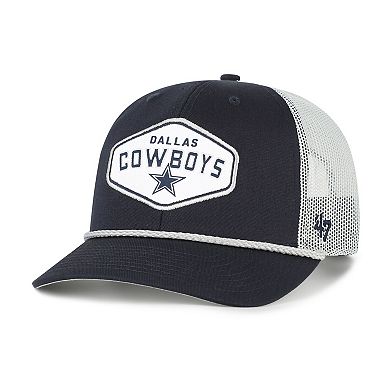 Youth '47 Navy Dallas Cowboys Ace Out Rope Trucker Adjustable Hat