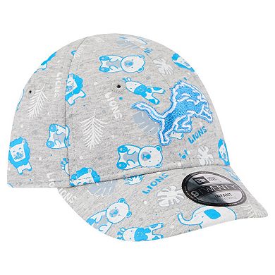 Infant New Era Gray Detroit Lions Animal 9TWENTY Adjustable Hat