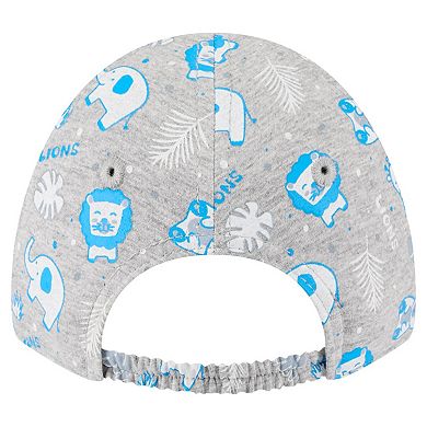 Infant New Era Gray Detroit Lions Animal 9TWENTY Adjustable Hat