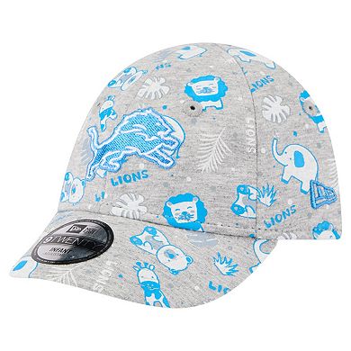 Infant New Era Gray Detroit Lions Animal 9TWENTY Adjustable Hat