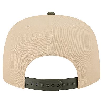Men's New Era Khaki/Olive New York Jets Color Pack A-Frame 9FIFTY Snapback Hat