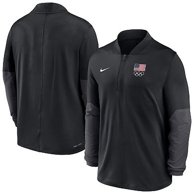 Men's Nike Black Team USA Dri-FIT Half-Zip Pullover