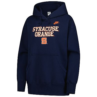 Women's Nike Navy Syracuse Orange Oversized Phoenix Fleece Pullover Hoodie
