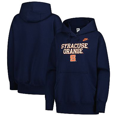 Women's Nike Navy Syracuse Orange Oversized Phoenix Fleece Pullover Hoodie
