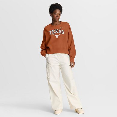 Women's Nike Texas Orange Texas Longhorns Oversized Phoenix Arch Pullover Sweatshirt