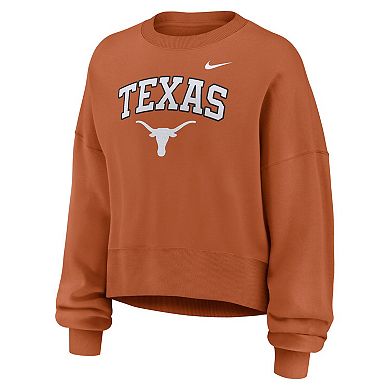 Women's Nike Texas Orange Texas Longhorns Oversized Phoenix Arch Pullover Sweatshirt