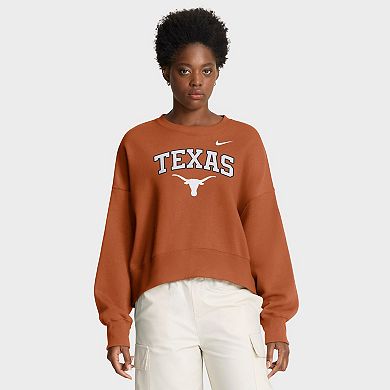 Women's Nike Texas Orange Texas Longhorns Oversized Phoenix Arch Pullover Sweatshirt