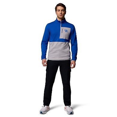 Men's Columbia Royal/Gray Kentucky Wildcats Hike Omni-Wick Half-Zip Pullover
