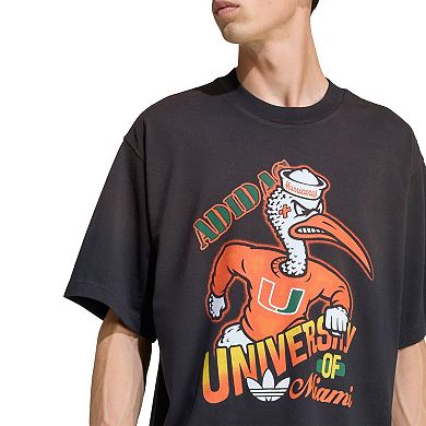 Men's adidas Black Miami Hurricanes Originals T-Shirt