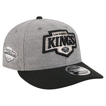 Men's New Era Gray/Black Los Angeles Kings Wool Pin Low Profile 9FIFTY Snapback Hat
