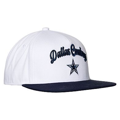 Women's The Wild Collective White/Navy Dallas Cowboys Two-Tone Snapback Hat