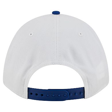 Men's New Era White/Royal Boise State Broncos Arch Two-Tone Rope 9FORTY A-Frame M-Crown Adjustable Hat