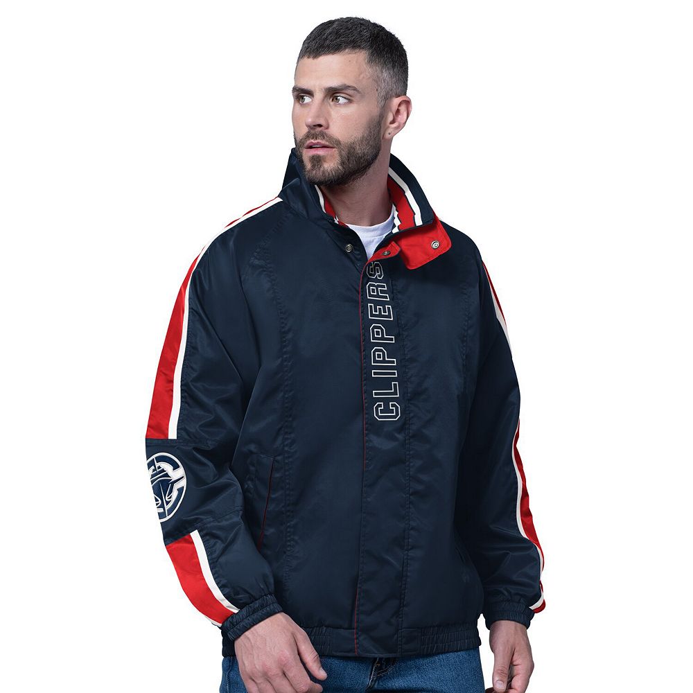 Men's Starter Navy LA Clippers Freestyle Lightweight Full-Zip Jacket