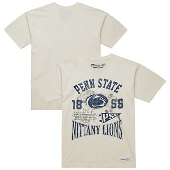 Men's Mitchell & Ness Cream Penn State Nittany Lions Heritage Scholar T-Shirt