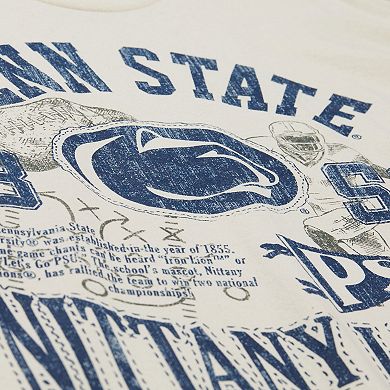 Men's Mitchell & Ness Cream Penn State Nittany Lions Heritage Scholar T-Shirt