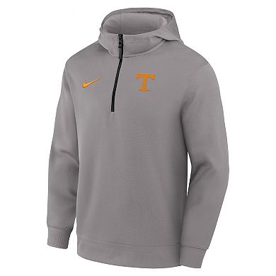Men's Nike Gray Tennessee Volunteers 2025 Coaches Premium Dri-FIT Quarter-Zip Hoodie