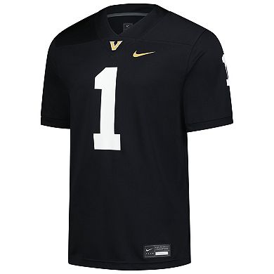 Men's Nike #1 Black Vanderbilt Commodores Untouchable Replica Game Jersey
